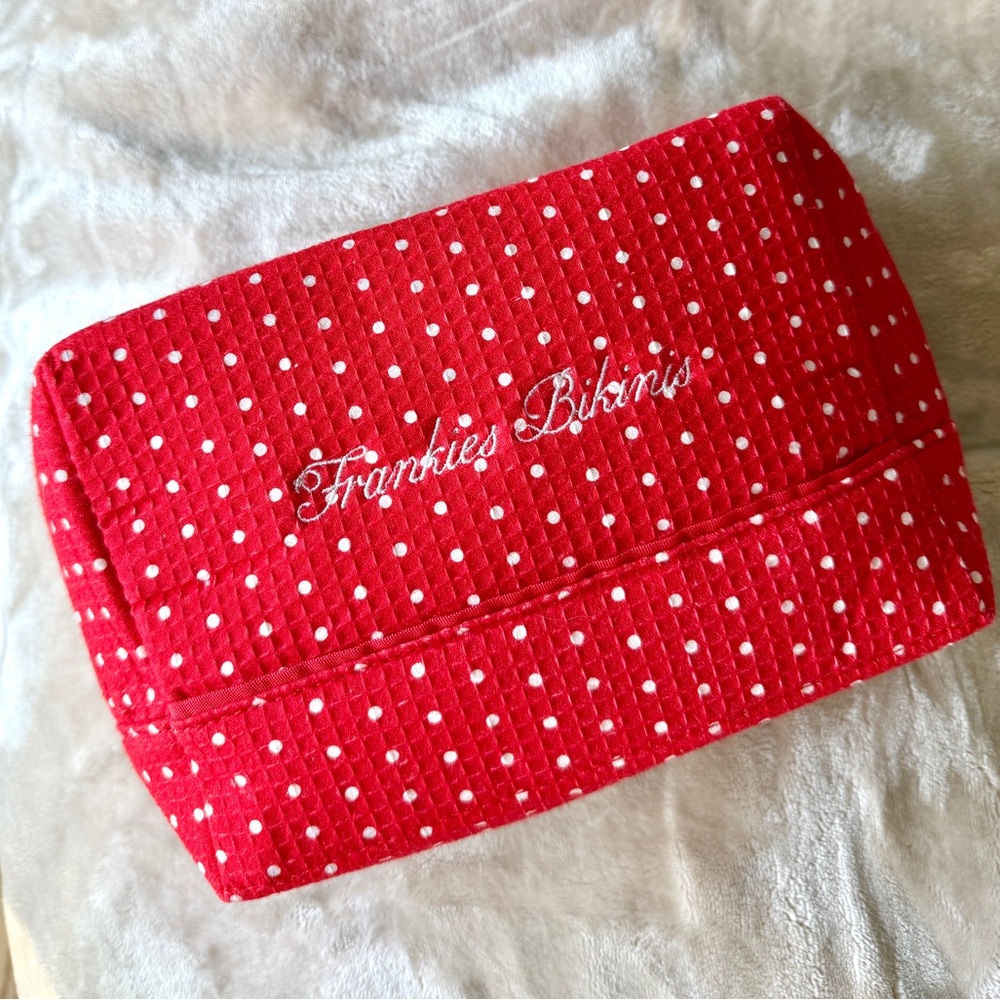 Frankie’s Bikinis Polka Dot Bikini/Makeup Bag